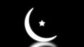 Celestial Star and Crescent of Ramzan\'s Glowing Light