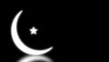 Celestial Star and Crescent of Ramzans Glowing Light with copyspace