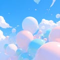 Bright and Joyful Balloon Cluster Royalty Free Stock Photo