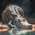 Majestic Crocodile by the Riverbank