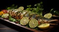 Grilled King Fish with Lime