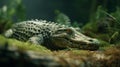 Captivating Stop-motion Crocodile In Tundra Setting With Unique Textures And Visuals