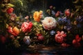 Captivating Summer garden flowers. Generate Ai