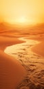 Captivating Sunrise In The Desert: Organic Contours And Soft Gradients
