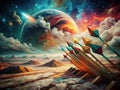 Captivating Surreal Back Arrow Navigation Buttons Innovative Abstract Design for Enchanting Website Navigation and User