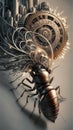 A termite, masterfully crafted from intricate, interlocking mechanical gears Royalty Free Stock Photo