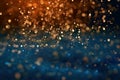 Captivating swirl of golden particles floating in the air, creating a magical bokeh