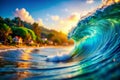 Understanding Transverse Waves A TiltShift Miniature Demonstration of Amplitude Wavelength Crest Trough and Equilibrium Royalty Free Stock Photo