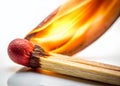 Intriguing TiltShift CloseUp of a Burning Match A Stunning Microcosm of Fire Ignition