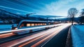 Captivating travel scenery with blurred bokeh effect, train travel, road trip visuals