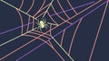 Tiny Spider on Intricate Web, Nature\'s Geometric Art, vector design Generative AI Royalty Free Stock Photo