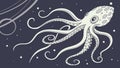 Mysterious Deep-Sea Octopus: Ocean Marine Life Wonder Vector Design Generative AI Royalty Free Stock Photo