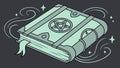 Mysterious Glowing Spellbook Fantasy Magic Lore, vector design Generative AI Royalty Free Stock Photo