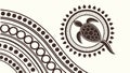 Tribal Sea Turtle Motif: Ancient Marine Life Decorative Art, vector design Generative AI Royalty Free Stock Photo