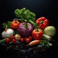 Captivating Vibrant Photo of Fresh and Colorful Vegetables