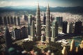 Captivating View of Kuala Lumpur\'s Petronas Towers. Perfect for Posters and Landing Pages. Royalty Free Stock Photo