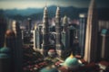 Captivating View of Petronas Towers in Kuala Lumpur. Perfect for Posters and Landing Pages. Royalty Free Stock Photo