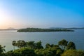 Serene Lake and Greenery under Blue Sky at Heritance Kandalama.