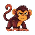 Dynamic Visual Prompt Generating a Ferocious Angry Monkey for Artistic Inspiration Royalty Free Stock Photo