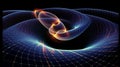 Time-Space Distortion: Abstract Visualization of Spacetime Continuum Curvature. Generative AI Royalty Free Stock Photo