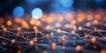 Captivating visual representation of interconnectedness at the quantum level. Concept Quantum