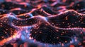 Captivating visualization of artificial neural network. Revealing intricate structure and dynamic connections. AI Image