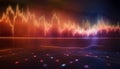A captivating visualization of financial data points illuminated by glowing particles, creating a Royalty Free Stock Photo