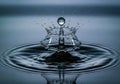 Captivating water drop impact creating ripples Royalty Free Stock Photo