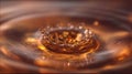 Captivating water splash ripple in golden light for design or inspiration Royalty Free Stock Photo