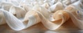 Captivating Waves of Ethereal Fabric: A Dance of Texture and Light in Subtle Hues of Cream and Beige Generative AI