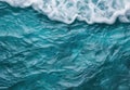 Captivating waves and foam in the ocean