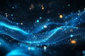 Captivating Waves of Light and Color in a Digital Universe of Technology and Innovation