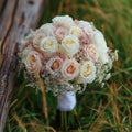 Captivating wedding bouquet white roses showcase beauty in every detail Royalty Free Stock Photo