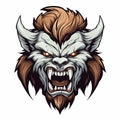 Captivating Werewolf Mascot Illustration With High-contrast Shading