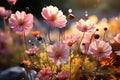 Captivating wildflowers on a natural summer or autumn setting, website banner