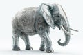 Realistic Elephant Sculpture with Rococo Charm & Cinematic Lighting