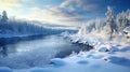 Captivating Winter Landscape In Quebec Province: A Photorealistic Masterpiece
