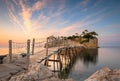 Captivating Zakyntos Greece& x27;s Tranquil Cameo of Azure Waters and Cliffside Beauty Royalty Free Stock Photo