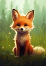 Captivatingly Mischievous: A Single Fox\'s Charming Portrait in a