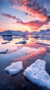 Endless Antarctic Sea at Sunrise