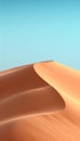 Capture the beauty of a minimalist desert landscape illustration