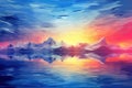 Winter Sunrise over Mountains - Generative AI