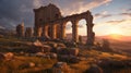 Generative AI, Ancient Ruins: Combine landscapes with historical element