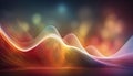 Capture a digital growth curve visualized as smooth wave patterns illuminated by soft light glow, Royalty Free Stock Photo