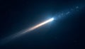 Capture the dramatic trajectory of a comet as it leaves an impressive glowing vaporous curve Royalty Free Stock Photo