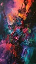Capture the dynamic fusion of Impressionisms soft brush strokes with Nanotechnologys sleek precision on a panoramic canvas
