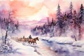 Sleigh Rides in Snow - Generative AI