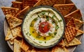 Capture the essence of Baba Ghanoush in a mouthwatering food photography shot