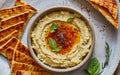 Capture the essence of Baba Ghanoush in a mouthwatering food photography shot