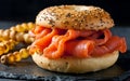 Capture the essence of Bagels and Lox in a mouthwatering food photography shot